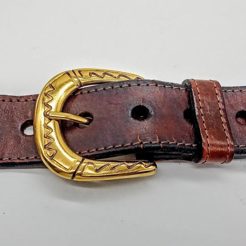 Italian Leather Multi-Strand Wood Stone Bead Belt